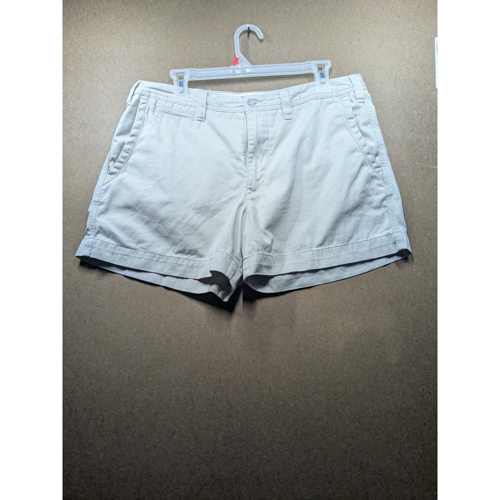 Polo Ralph Lauren Womens Khaki Chino Shorts Size 12 Tan Cotton Twill Stretch